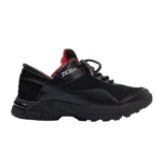 Black & Red Comfort Mesh Walking Sneakers - Image 3